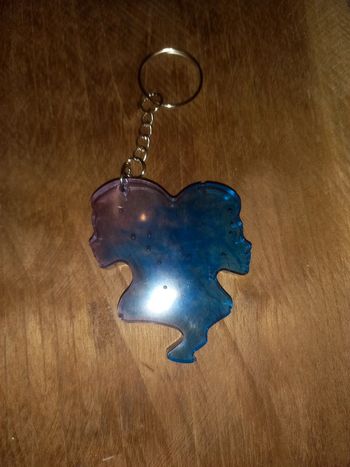 Porte clé signé zodiaque gémeaux résine epoxy