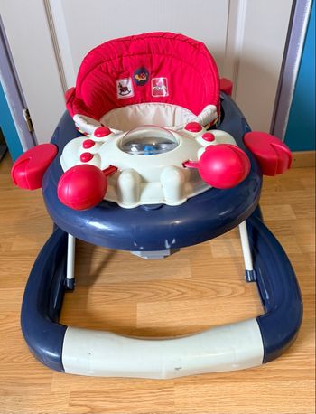 Trotteur enfant Looping bleu marine / rouge / gris – TBE