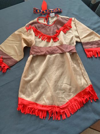 Costume indienne 5/7 ans - Costume déguisement indien