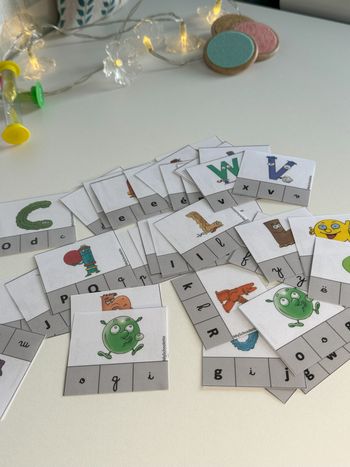 36 cartes à pinces lettres avec les Alphas