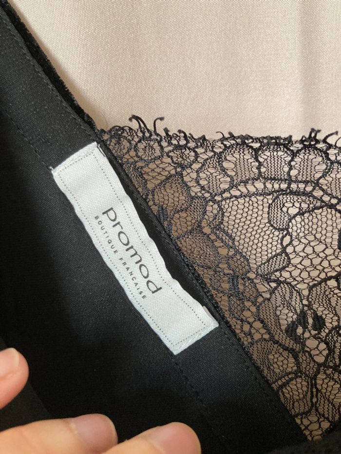 Blouse en velours noire Promod 38 - photo numéro 2