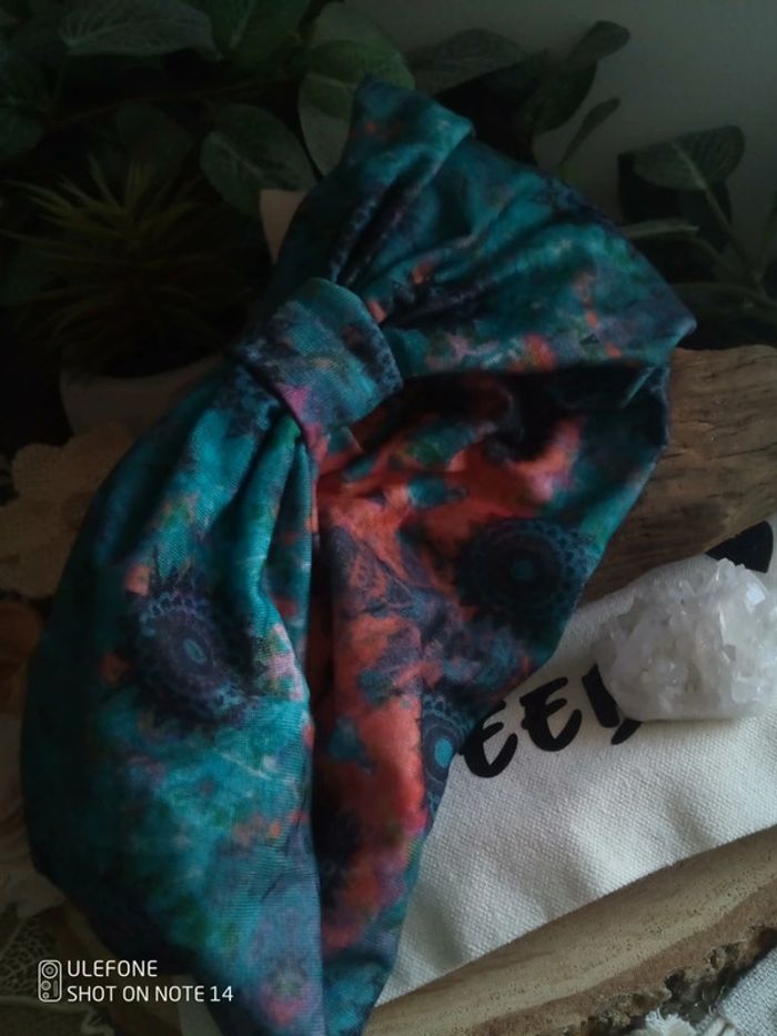 Bandeau large bohème tons bleutés - photo numéro 2