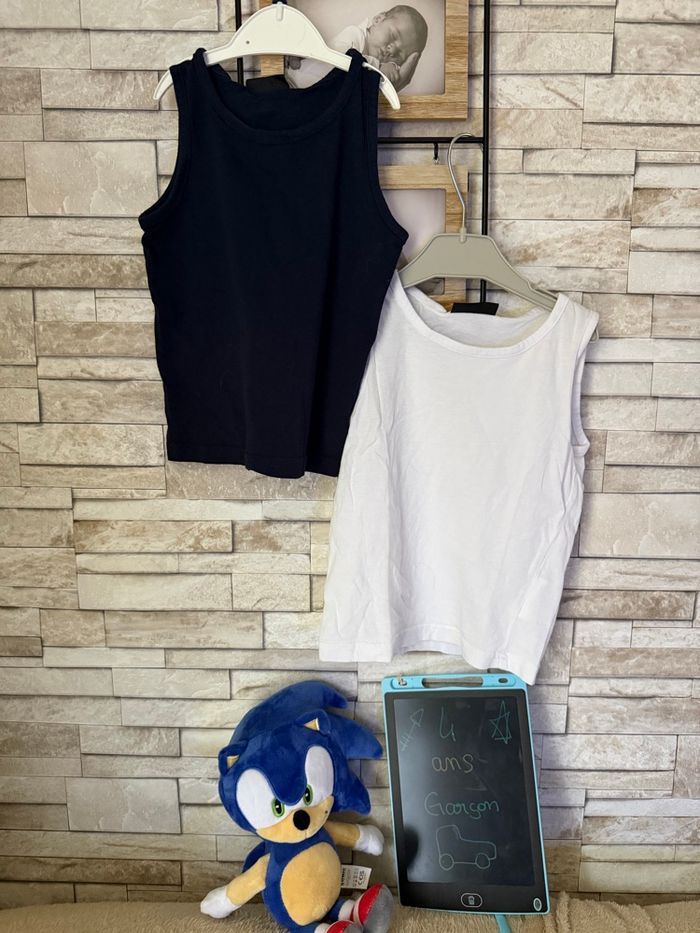 Lot de 2 maillots de corps Garçon - T4ans