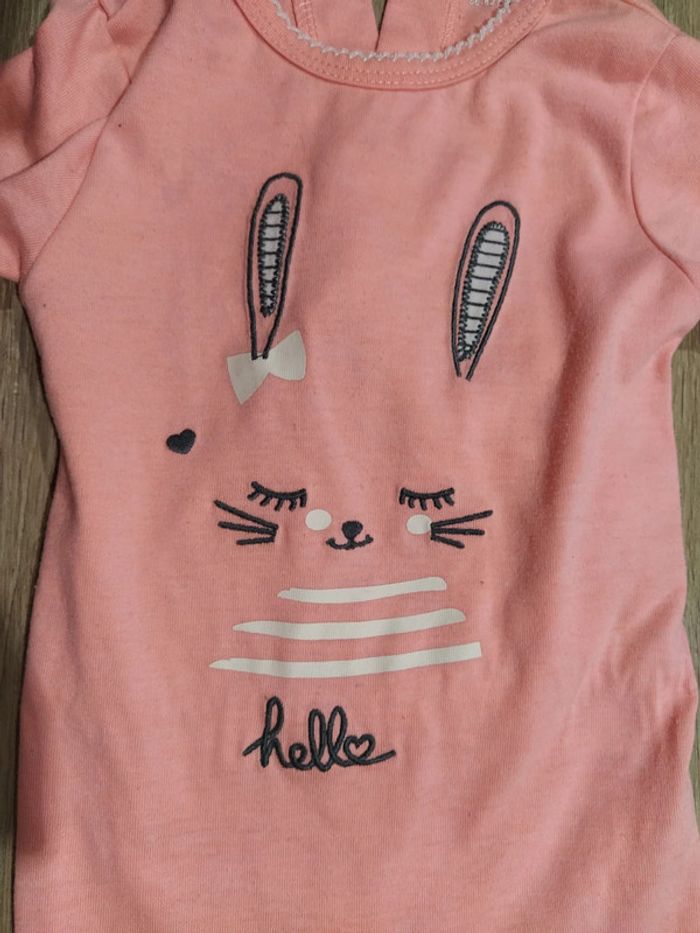 Pyjama fille 3 mois motif lapin - photo numéro 2