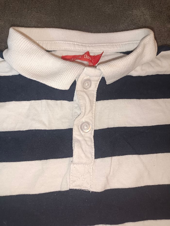 Polo  - Motif marinière - photo numéro 2