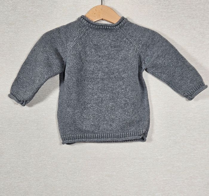 Pull en maille Gris Tape à l'œil 9 mois 71 cm - photo numéro 5