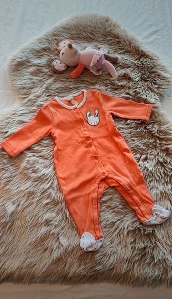 Pyjama  fin orange orchestra  1 mois
