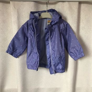 Coupe vent lilas pois blanc 6 mois Tricky Tracks