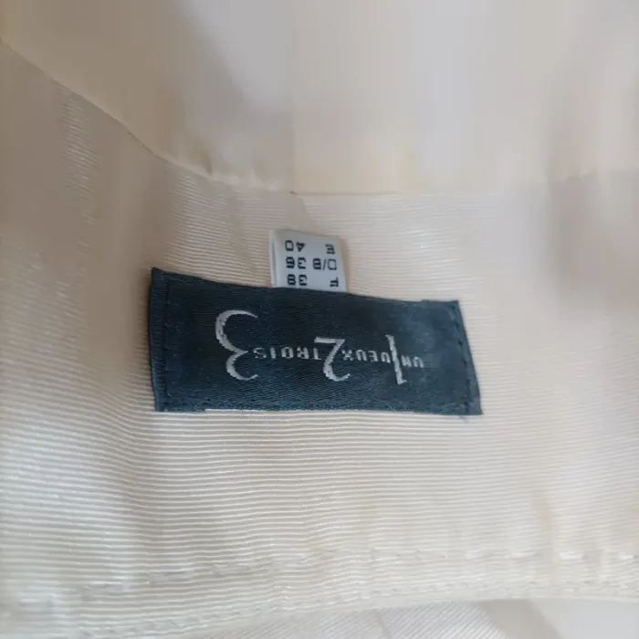 Veste cintrée , habillée élégante blanc cassé, crème- 1 2 3 - ceinture Taille 38 - LE - photo numéro 9