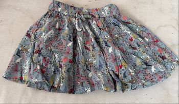 Jupe  verte motif champêtre 4ans