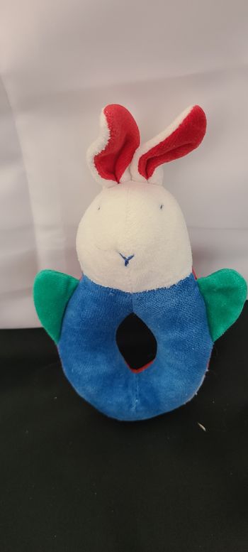 Doudou lapin anneau Moulin Roty