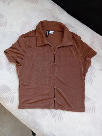 Crop Top Chemisier Marron M/38 H&M