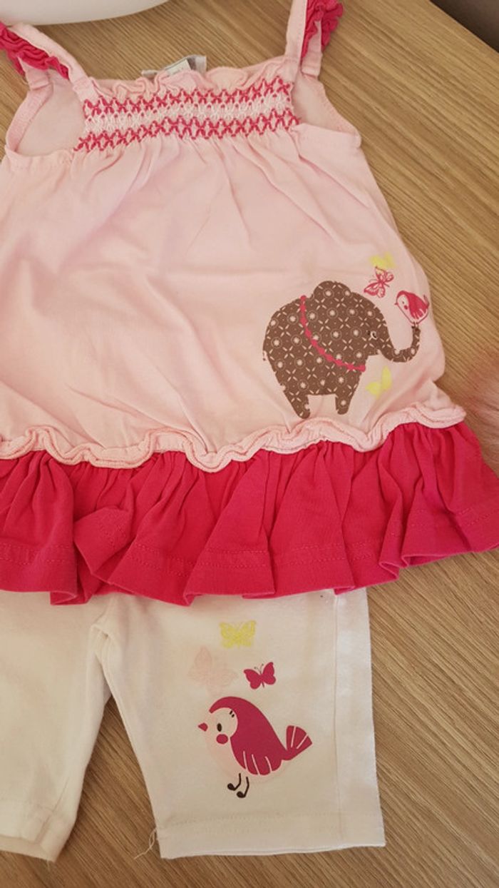 Ensemble debardeur et leggin court 6 mois - photo numéro 2