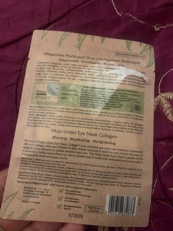 Masque pour les yeux au collagène et à l’Aleo Vera 30 au total