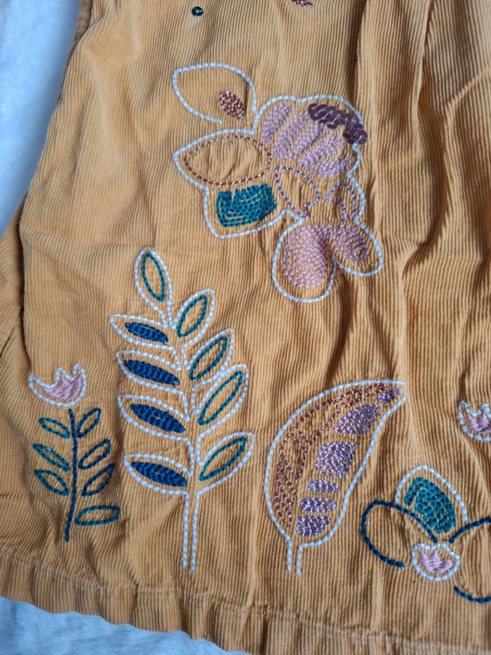 👧 3 ans - robe hiver manche longue moutarde DPAM - photo numéro 3