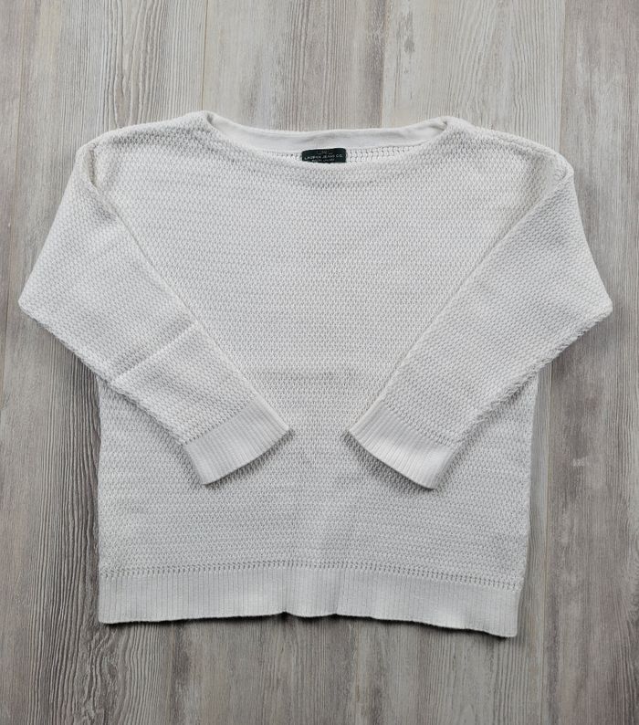 Pull Ralph Lauren coton maille blanc - excellent état- Taille M court - photo numéro 3