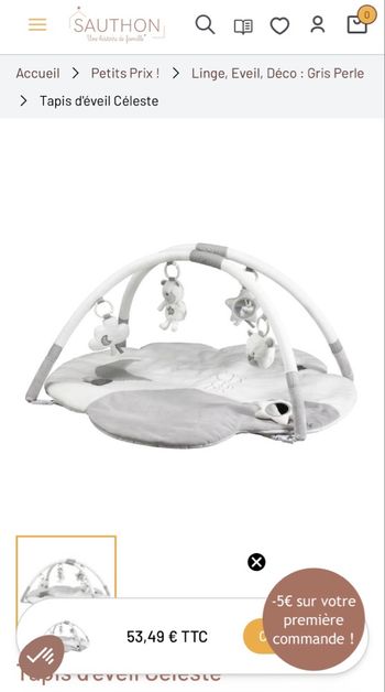 Tapis d’éveil Céleste Sauthon