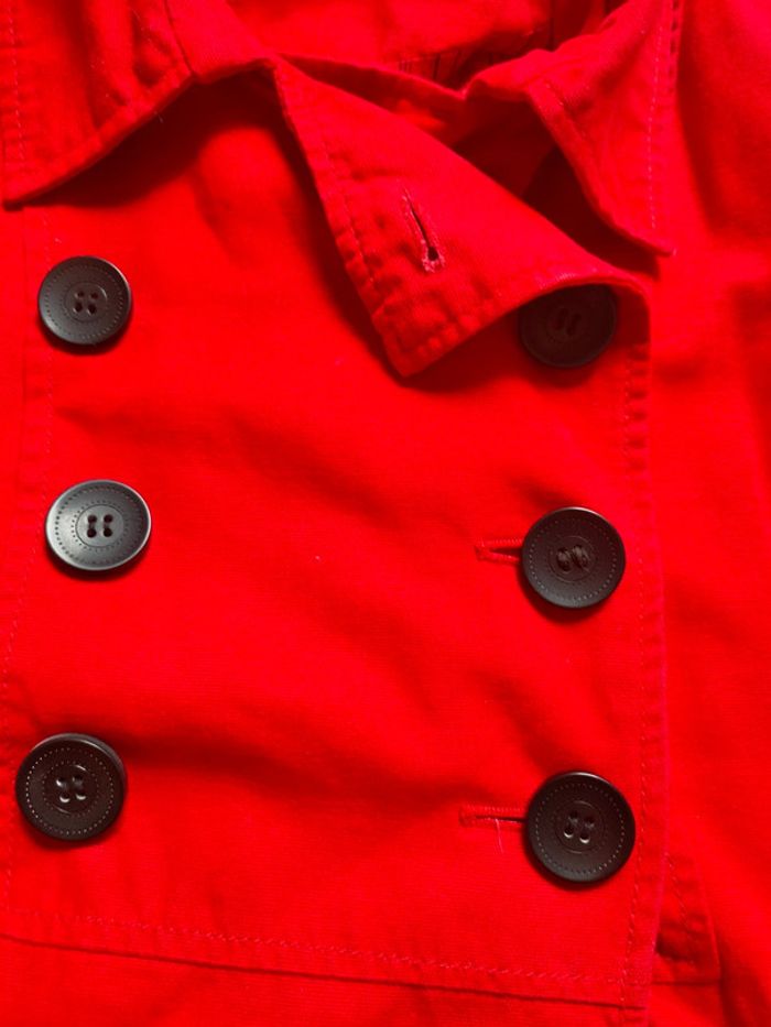 Manteau trench rouge taille 38 marque Etam - photo numéro 3