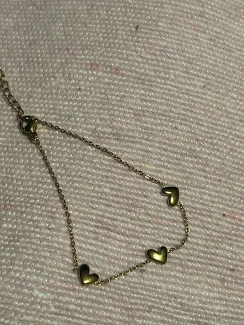 Bracelet dorée acier cœur neuf