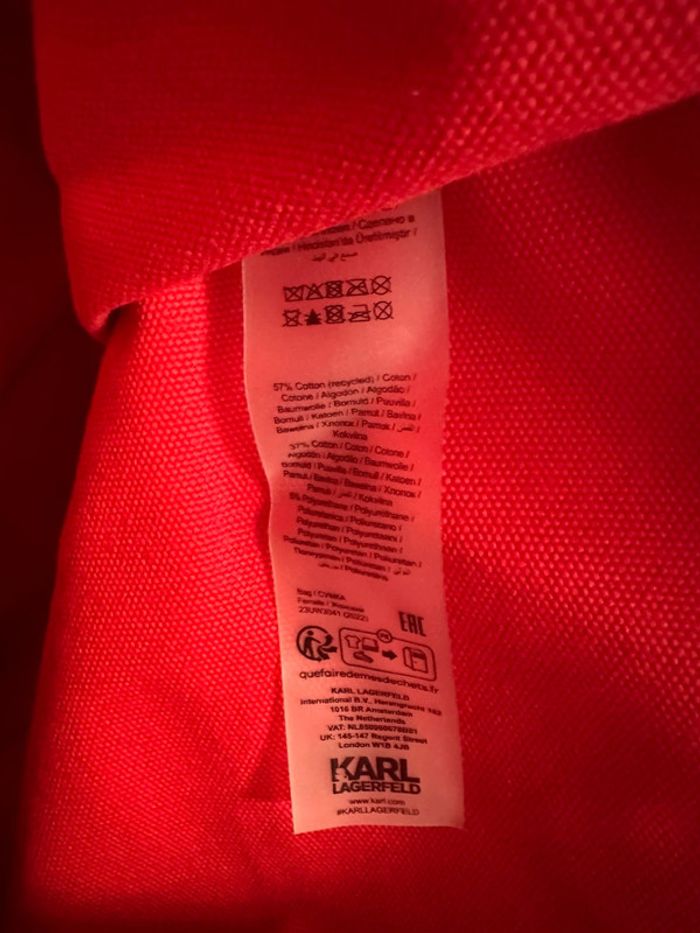 Sac tote bag Karl Lagerfeld rouge neuf - photo numéro 7