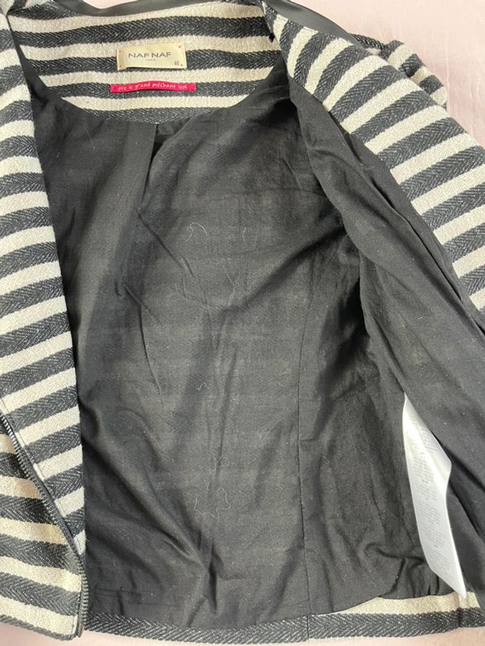 Veste Nafnaf rayé taille 40 - photo numéro 6