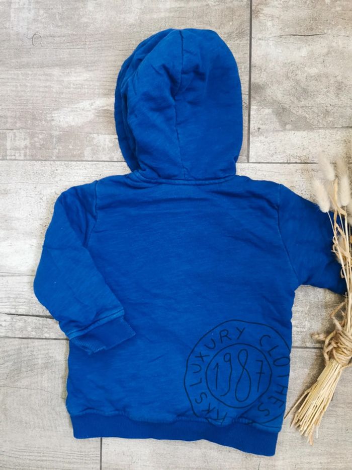 🌺IKKS Veste à capuche 12mois bleu camouflage - photo numéro 7