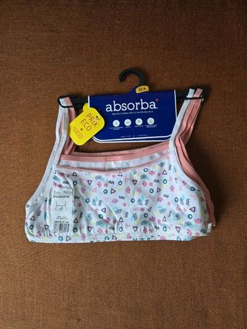 Lots de 4 brassières 12 ans 100% coton neuf avec étiquette 