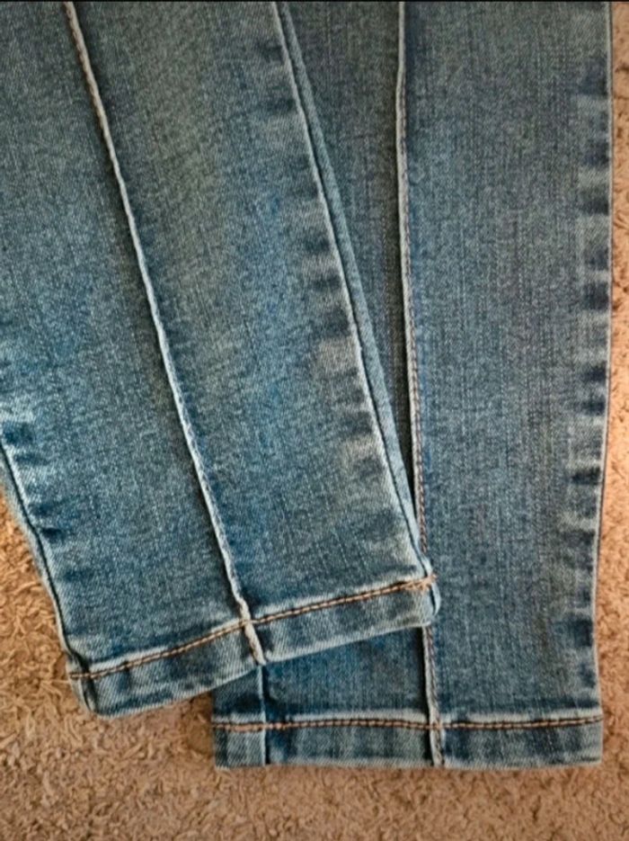 Pantalon jean skinny bleu à plis piqués Promod 36 S - photo numéro 7