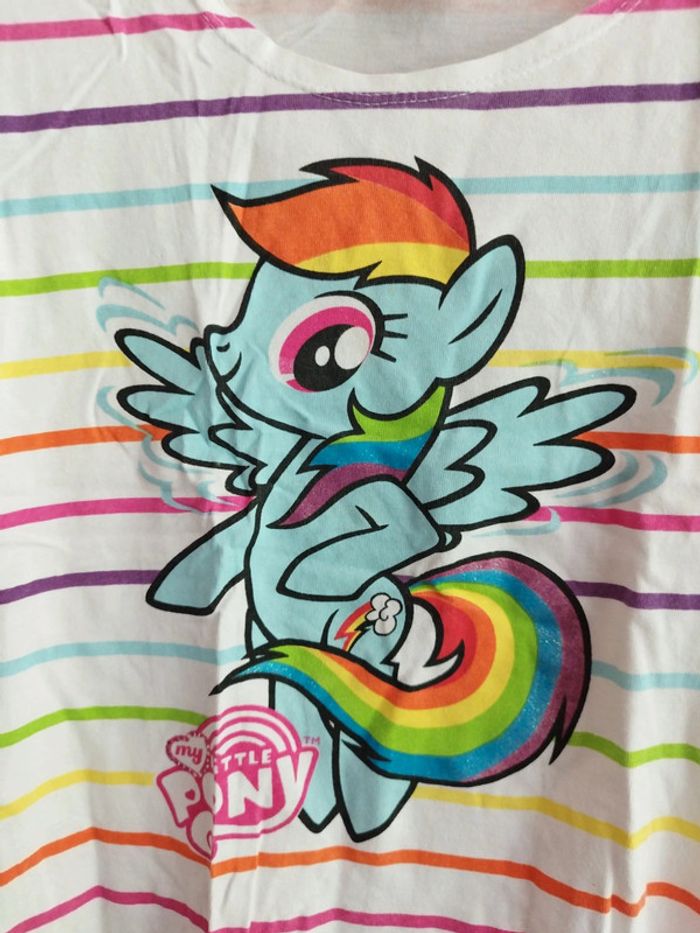 Tee-shirt manches courtes fille little pony taille 8 ans b7 - photo numéro 2