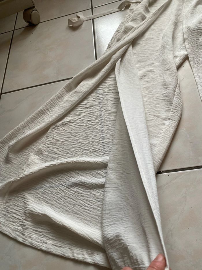 Pantalon blanc crème Zara taille M - photo numéro 3