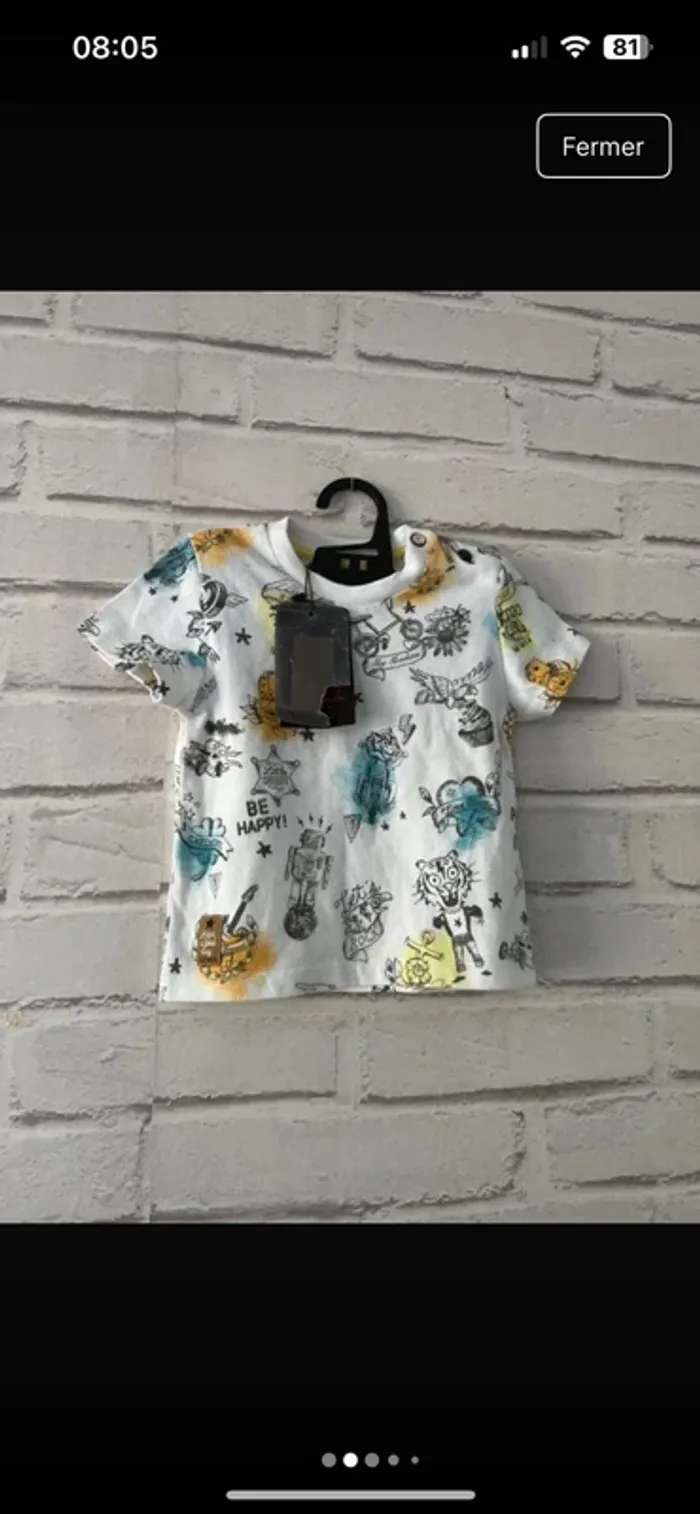 T-shirt Catimini – Neuf avec étiquette – 6 mois (68 cm) - photo numéro 9