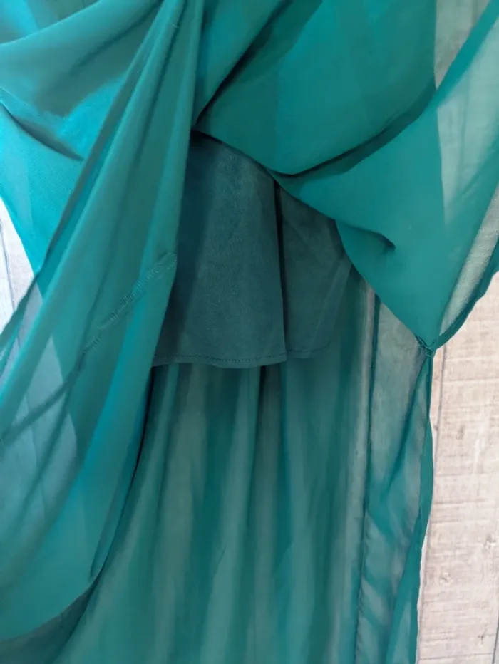 Robe longue Zara verte 36 - photo numéro 4
