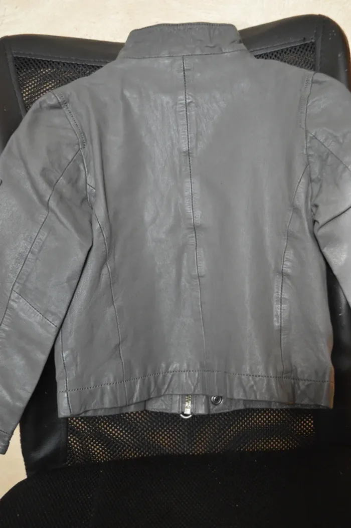 Blouson cuir IKKS garcon 4 ans - photo numéro 2