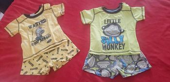 Lot pyjamas courts 2 pièces T 12 mois