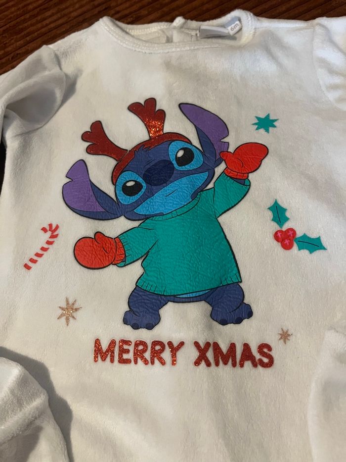 Pyjama de Noël Stitch 6 mois - photo numéro 2