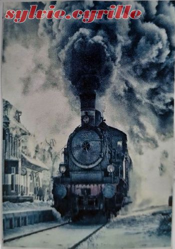 Diamond Painting 80x60 locomotive vapeur rond