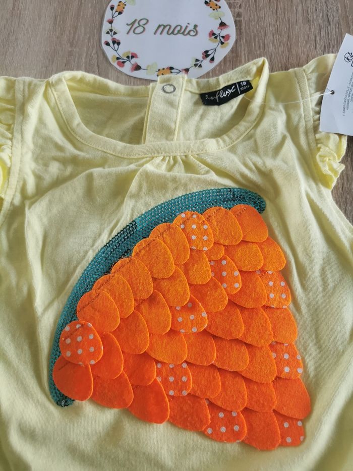 Lot de 2 articles bébé fille 18 mois robe + combinaison gemo et influx neuf avec étiquette - photo numéro 8