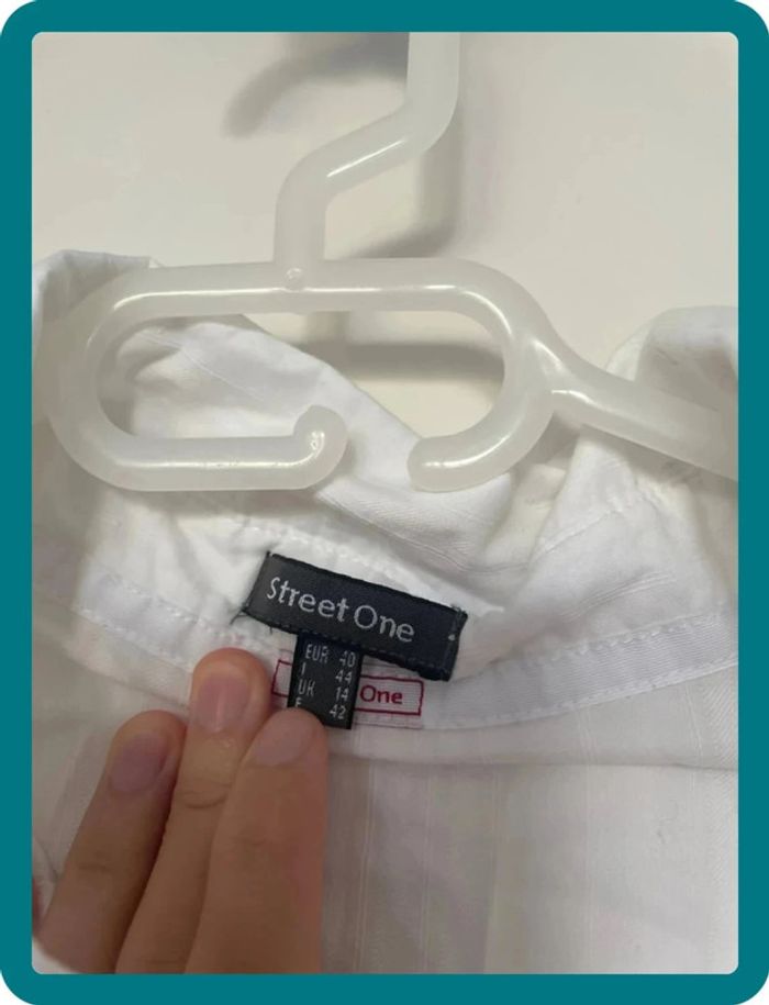 Chemise blanche rayure beige - photo numéro 2