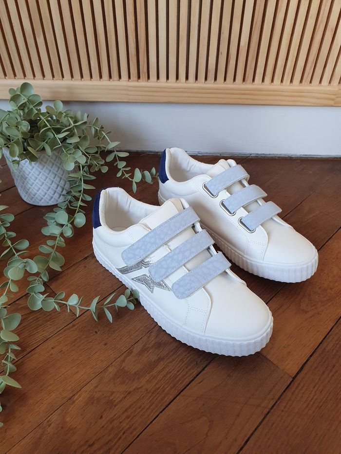 Baskets à scratchs Bali écru/marine Pointure 40 - photo numéro 3