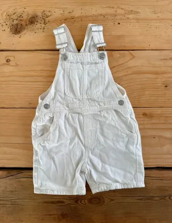 Salopette blanche en jean Zara