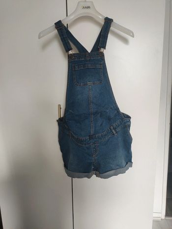 Salopette short en jean de Grossesse