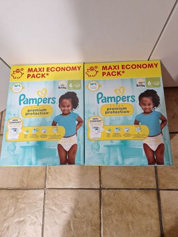 140 couches Pampers premium protection taille 6