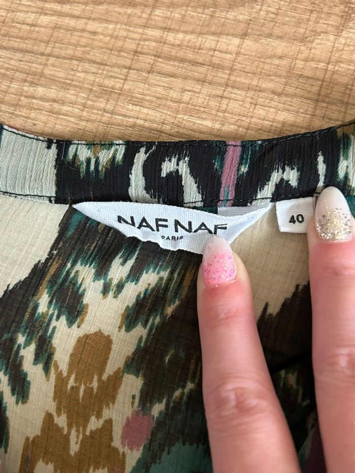 Robe imprimée avec manches 3/4 Naf Naf taille 40 jamais portée - photo numéro 15