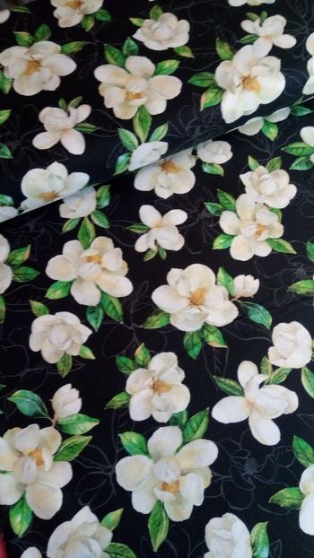 Tissu coton fleur