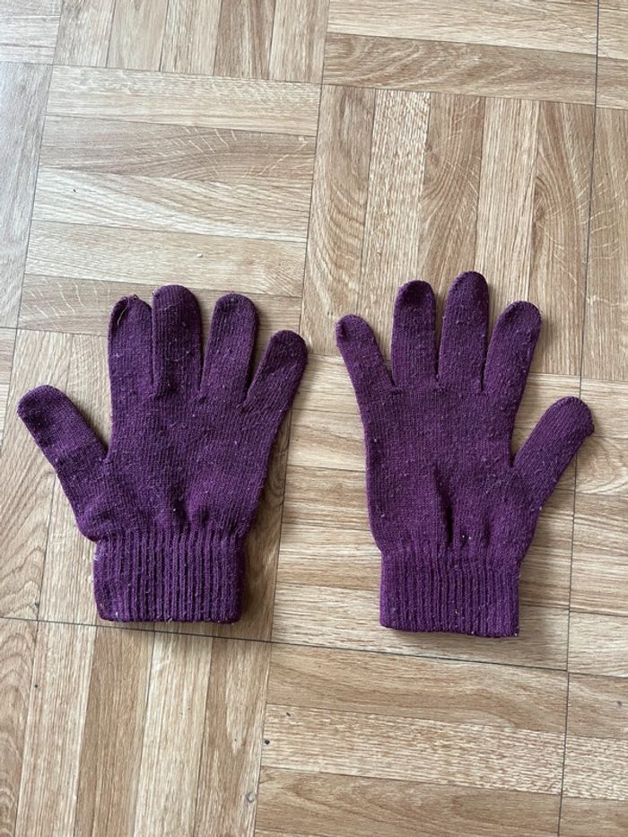 Paire de gants mitaine violet taille unique - photo numéro 2