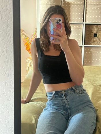 Petit top noir asos design