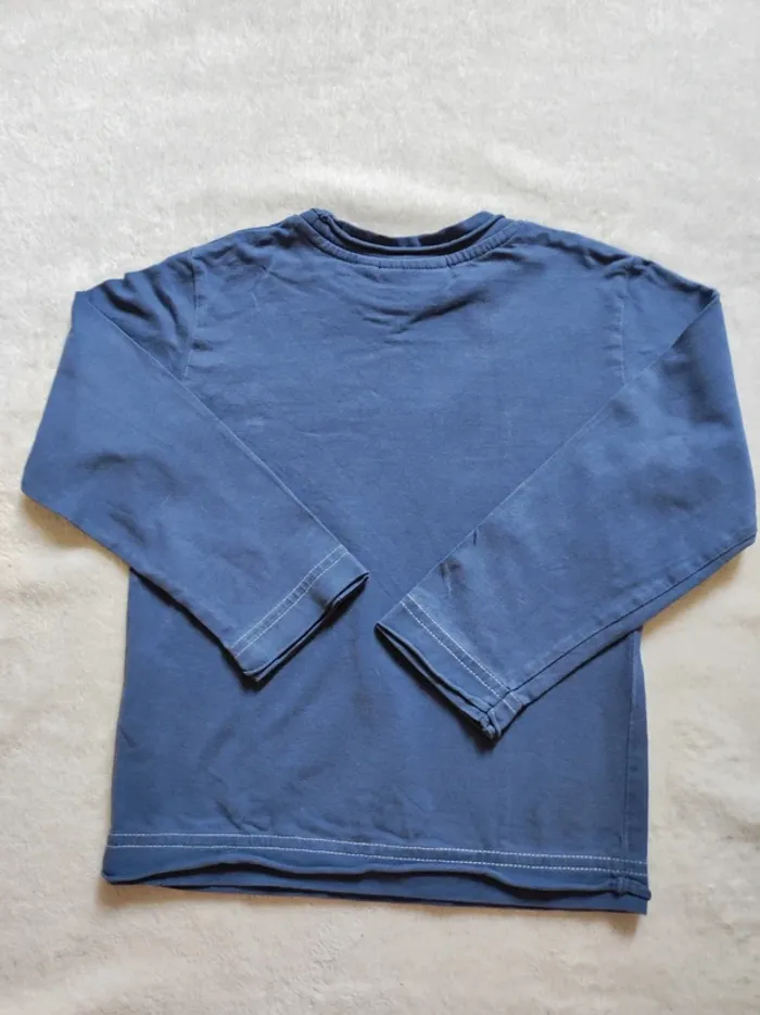 T-shirt manches longues 4 ans motif chat - photo numéro 2