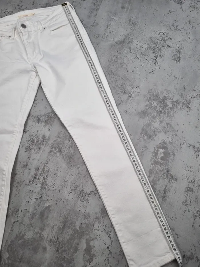 Jean Levi’s 711 Skinny blanc – Taille 38 Femme (mesures en photos) - photo numéro 6