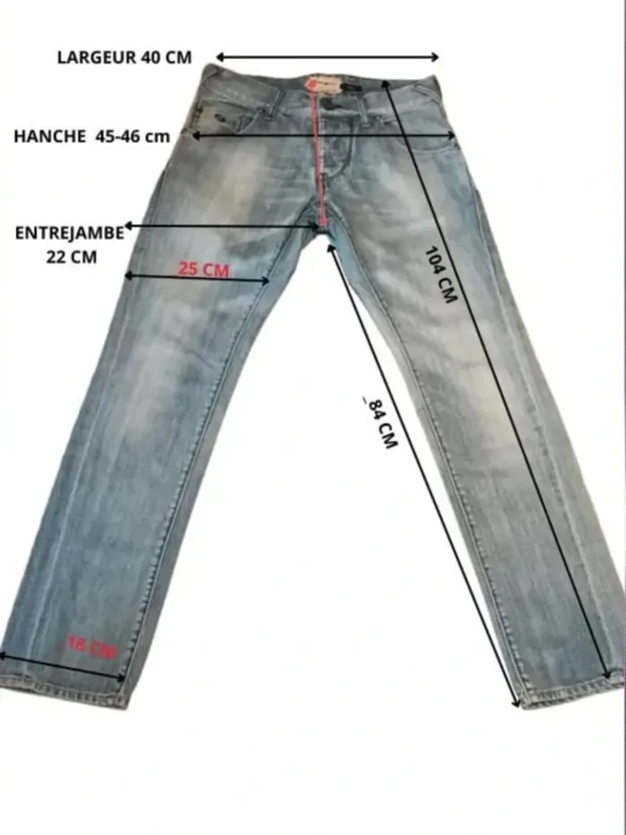 Jean boyfriend vintage y2k Energie, coupe droite , taille basse , 100 % coton - photo numéro 10
