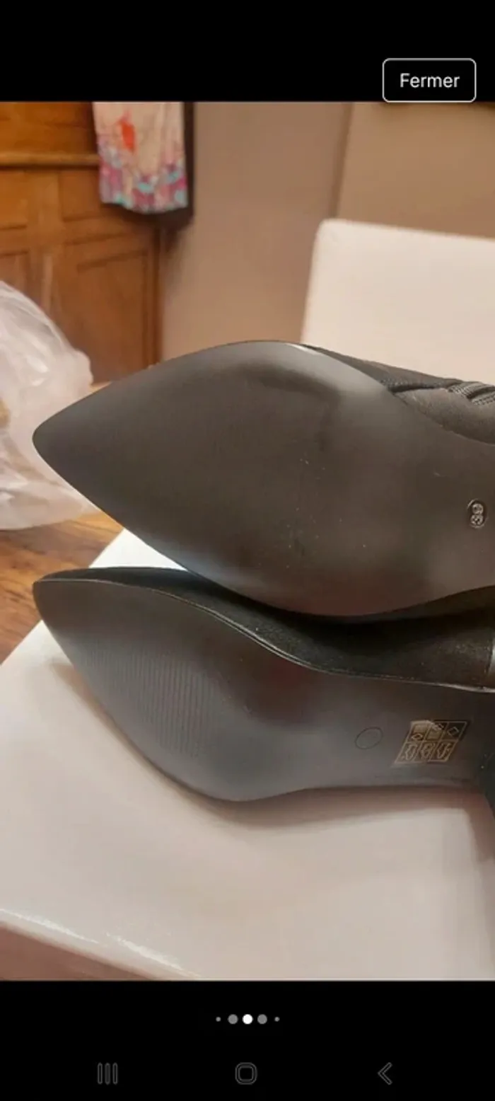Bottine noir I love Shoes t 39 neuf talon 8,5cm - photo numéro 12